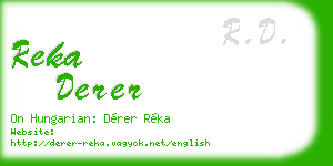 reka derer business card